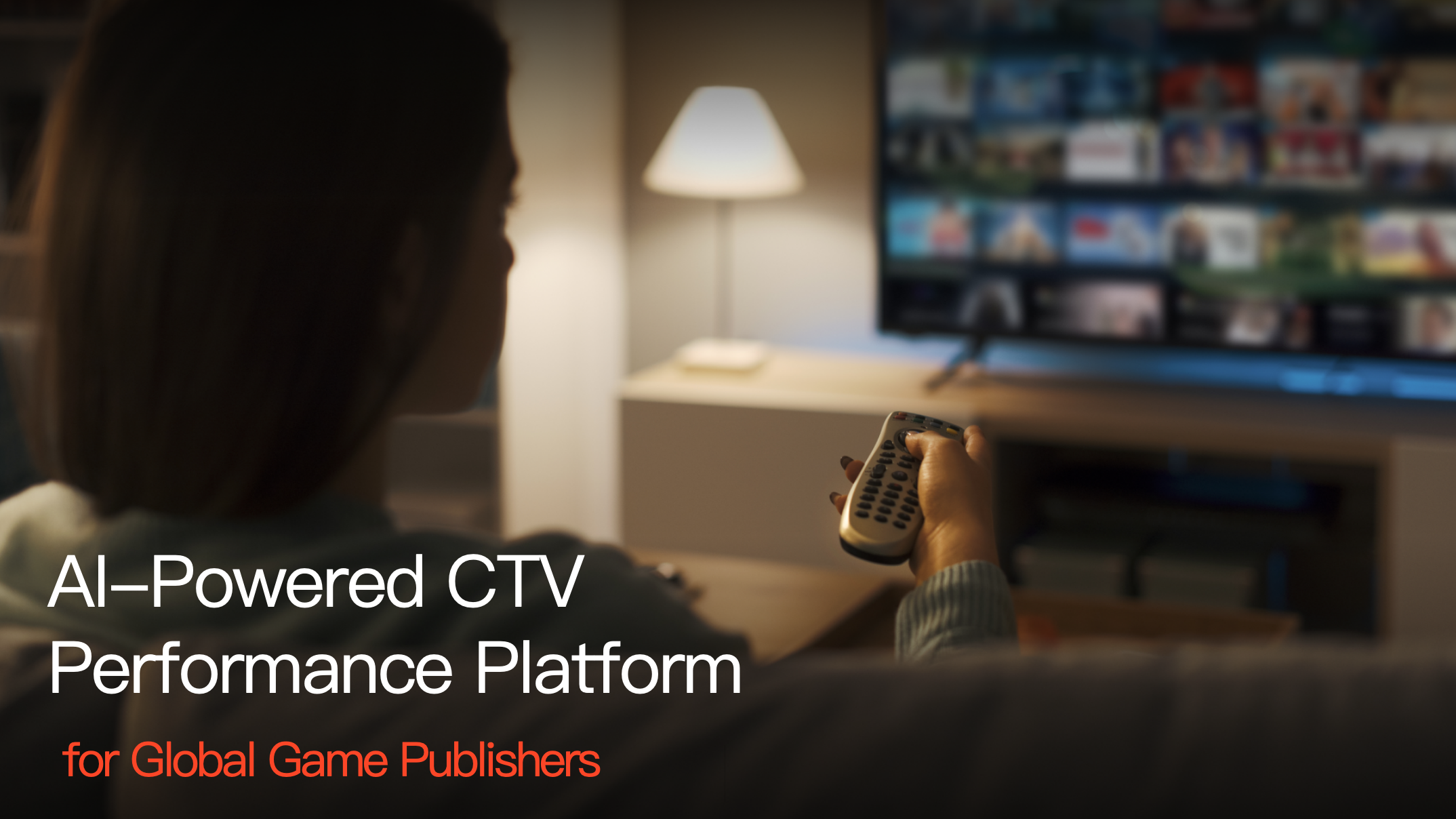 Viewer browsing connected TV content with a remote control